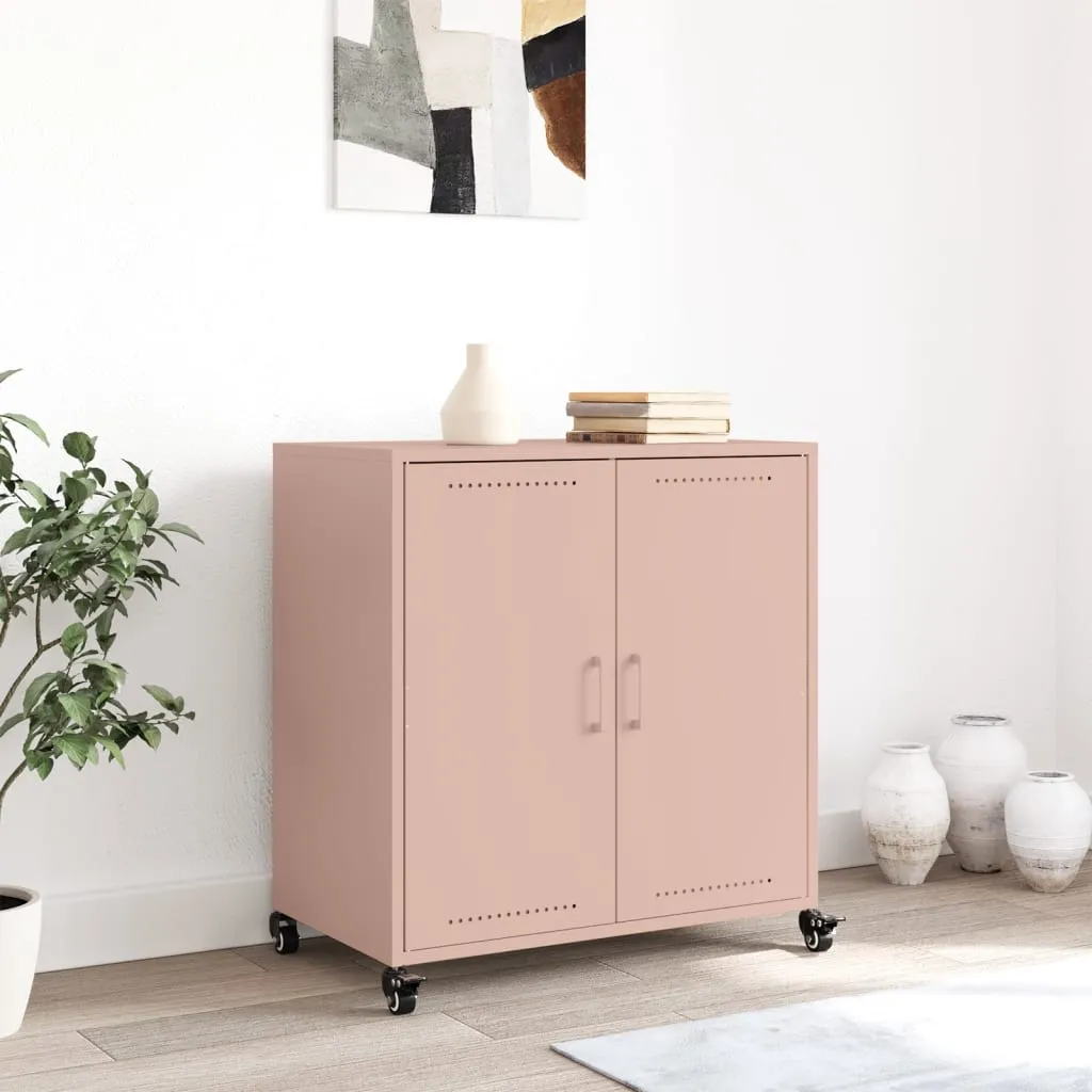 Sideboard Pink 68.5x39x72 cm Cold-rolled Steel