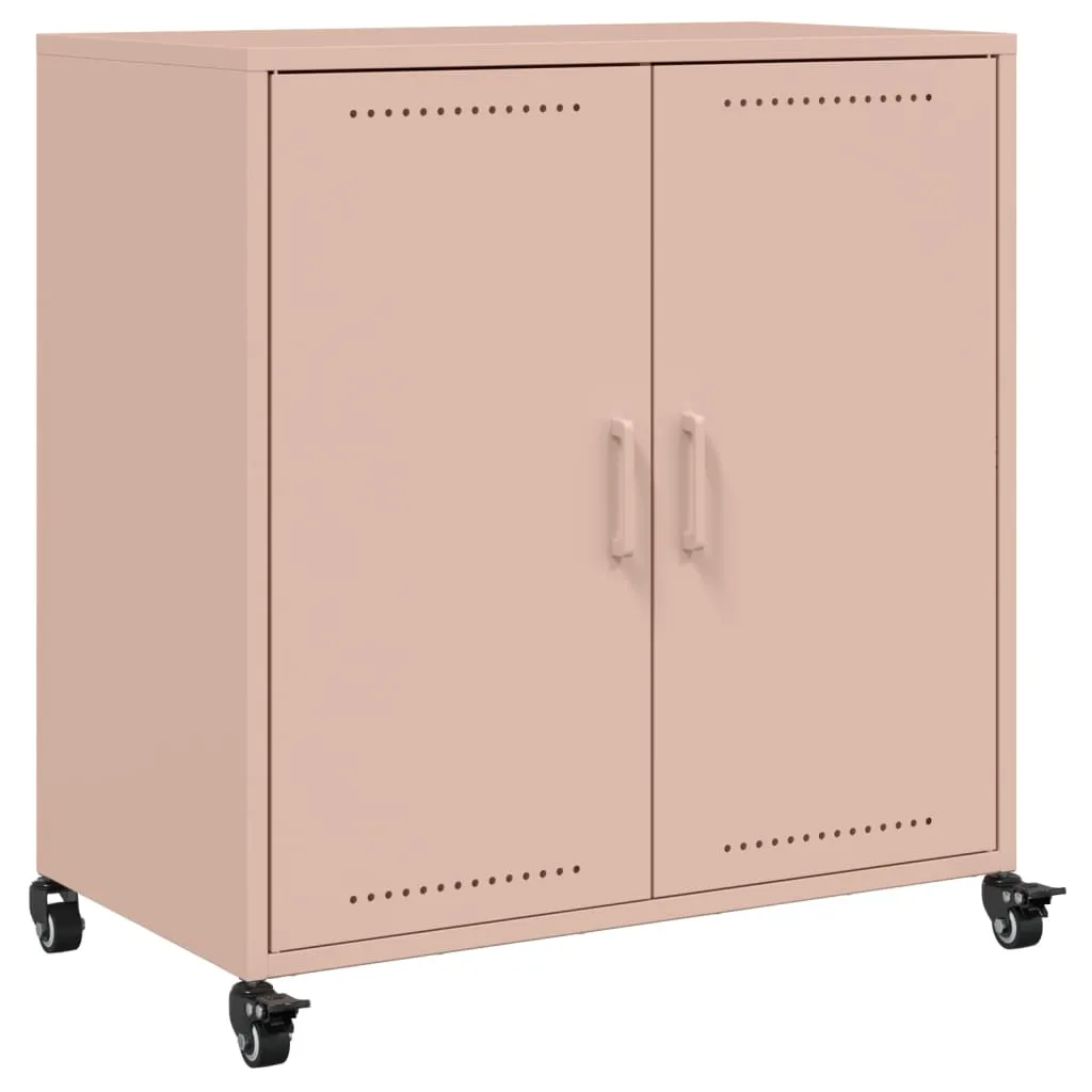 Sideboard Pink 68.5x39x72 cm Cold-rolled Steel