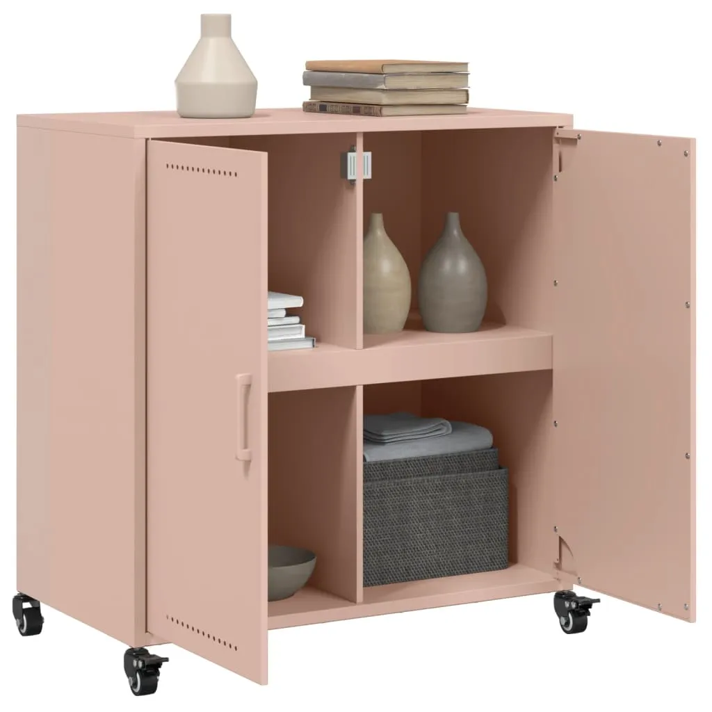 Sideboard Pink 68.5x39x72 cm Cold-rolled Steel