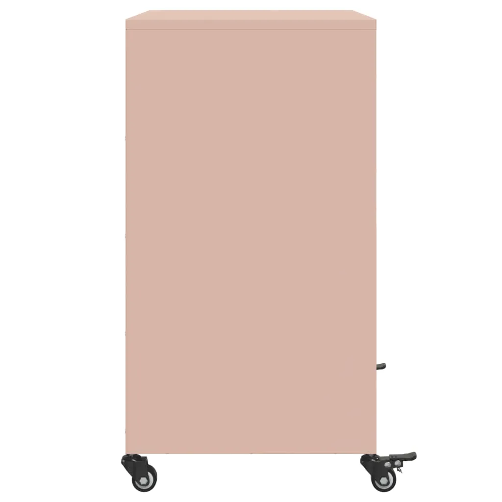 Sideboard Pink 68.5x39x72 cm Cold-rolled Steel