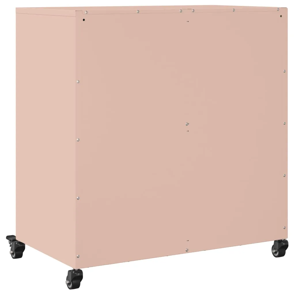 Sideboard Pink 68.5x39x72 cm Cold-rolled Steel