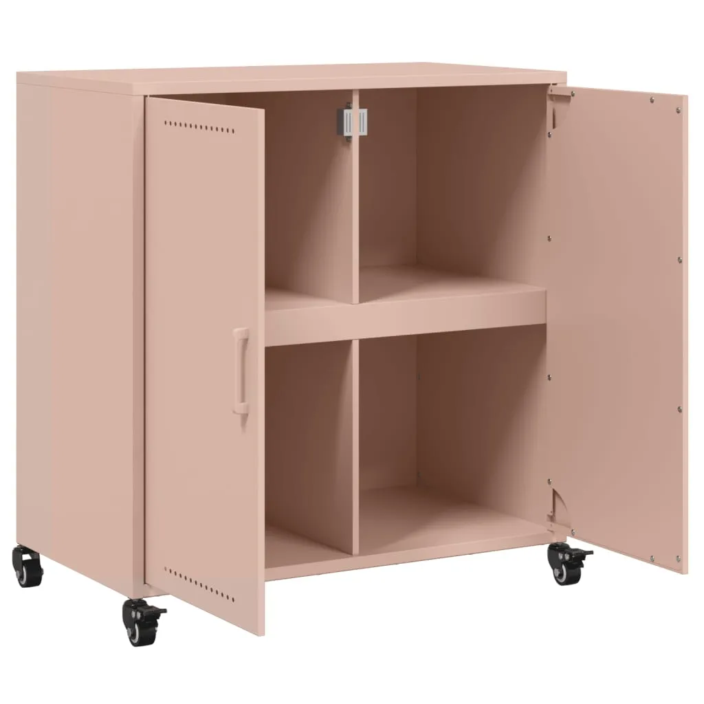 Sideboard Pink 68.5x39x72 cm Cold-rolled Steel