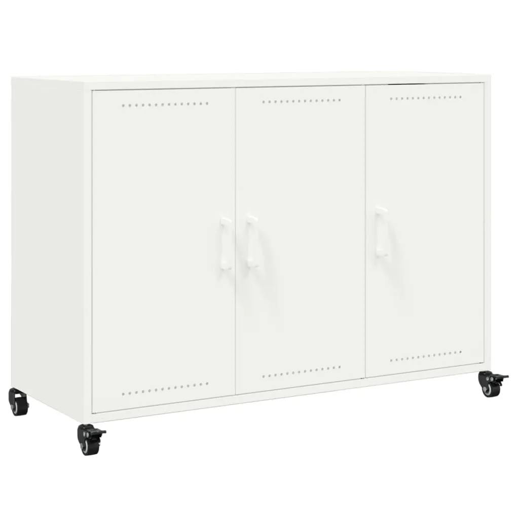 Sideboard White 100.5x39x72 cm Cold-rolled Steel