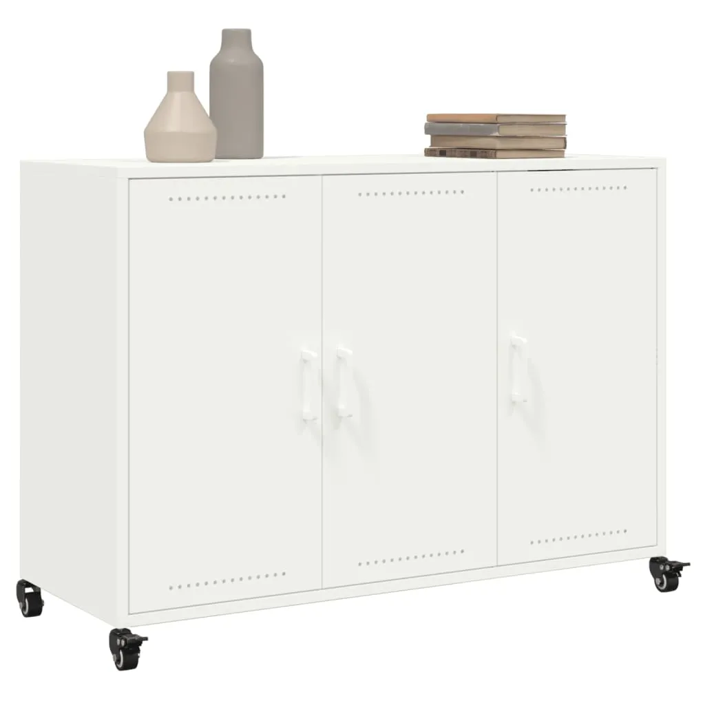 Sideboard White 100.5x39x72 cm Cold-rolled Steel