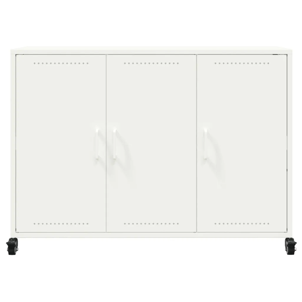 Sideboard White 100.5x39x72 cm Cold-rolled Steel