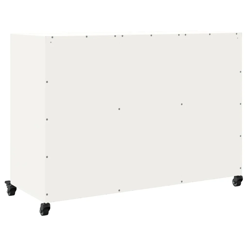 Sideboard White 100.5x39x72 cm Cold-rolled Steel