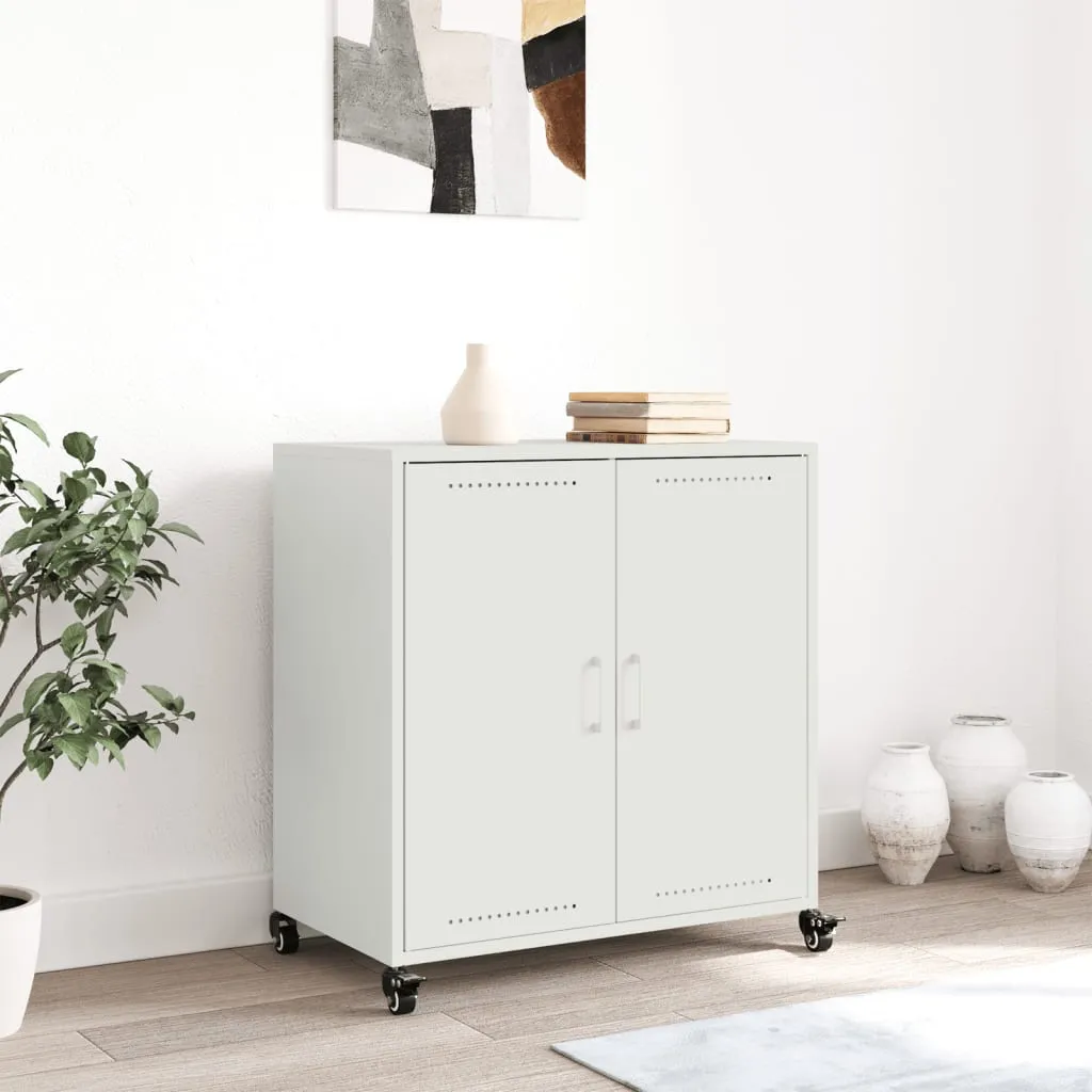 Sideboard White 68.5x39x72 cm Cold-rolled Steel