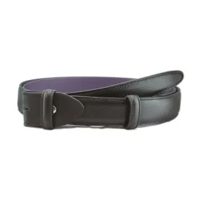 Sleek Saffiano Leather Narrow Belt Strap