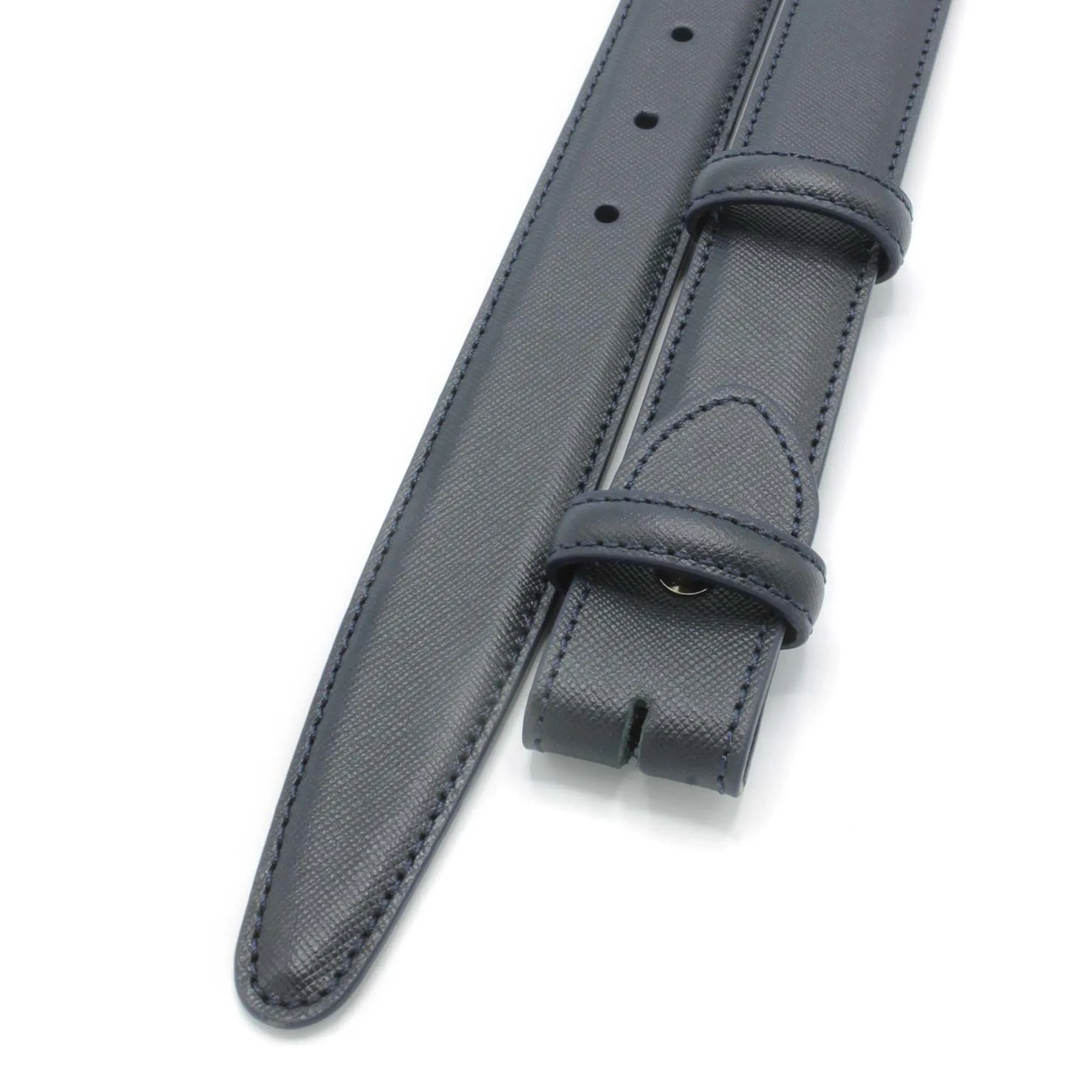 Sleek Saffiano Leather Narrow Belt Strap