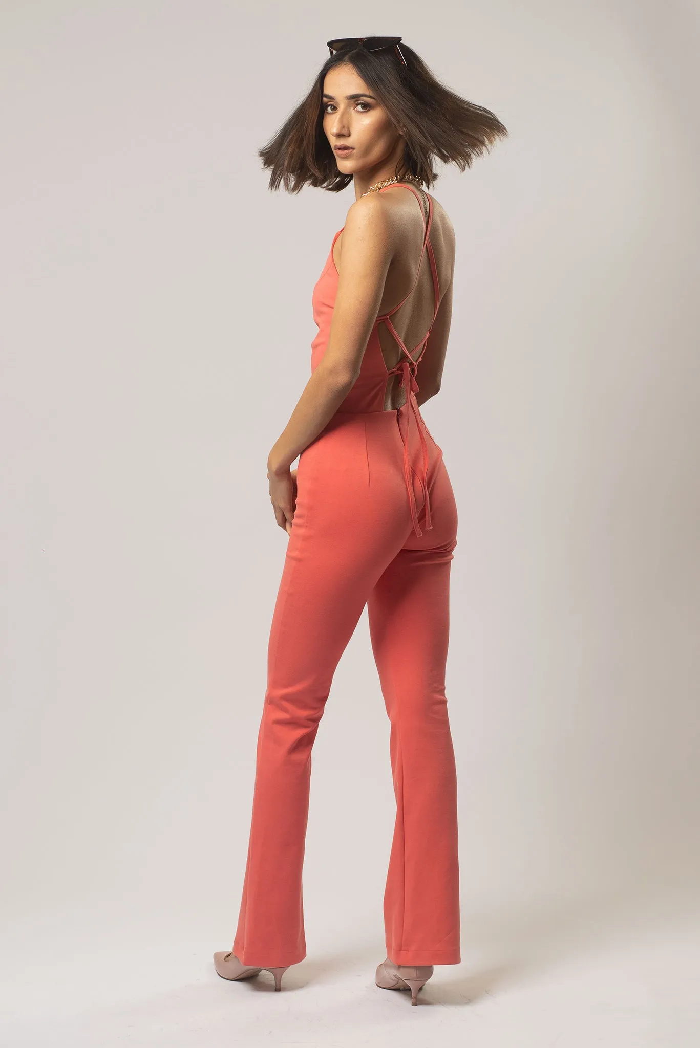 Spaghetti Strap Backless Jumpsuit