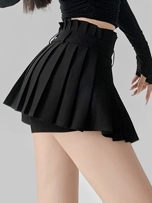 Spicy pleated mini skirt