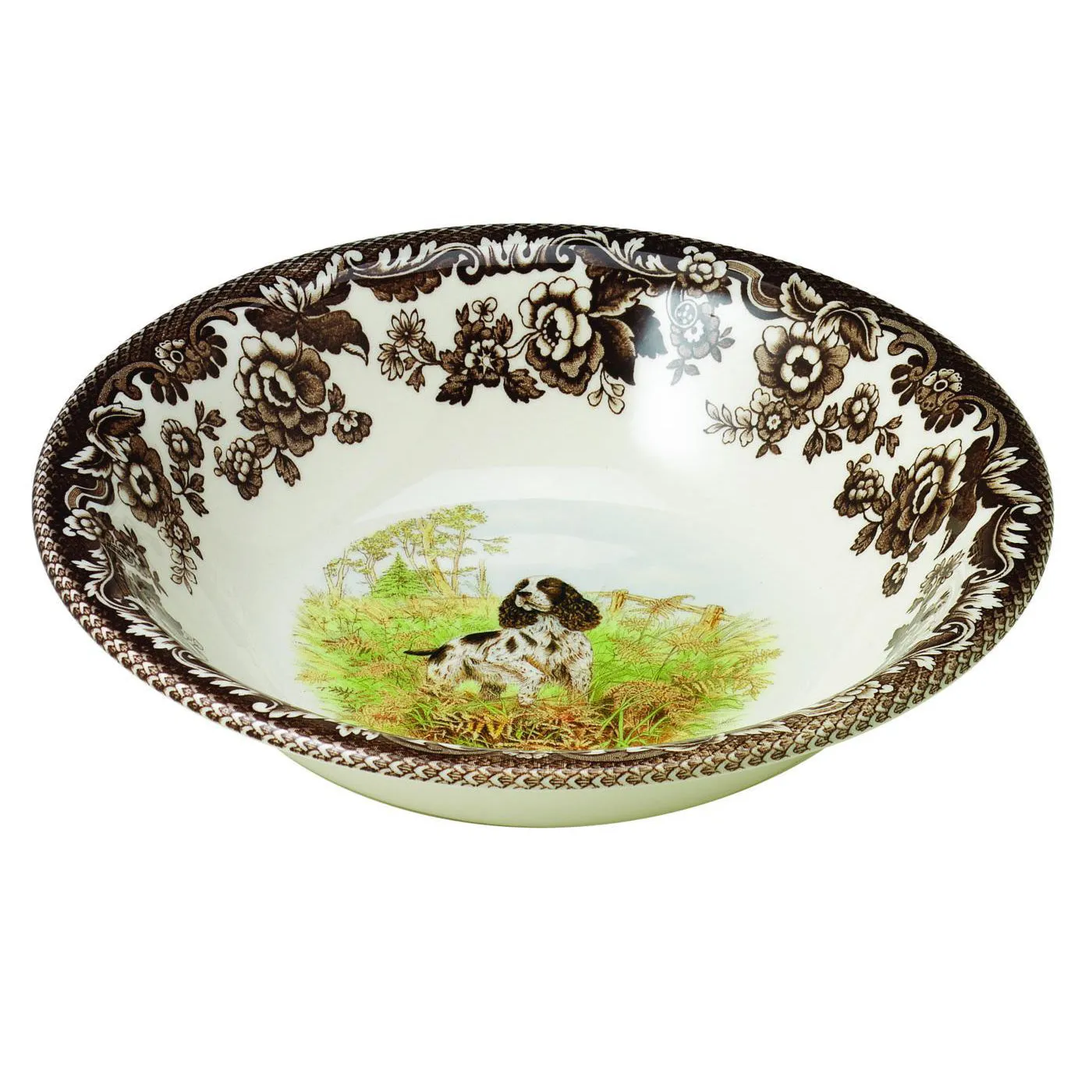 Spode Woodland Hunting Dog Collection 8" Cereal Bowl