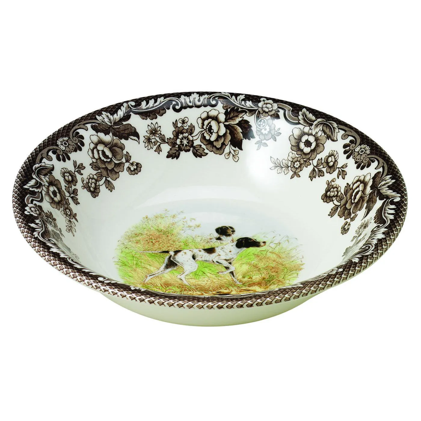 Spode Woodland Hunting Dog Collection 8" Cereal Bowl