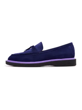 Suede Slip-On Loafers - Navy blue