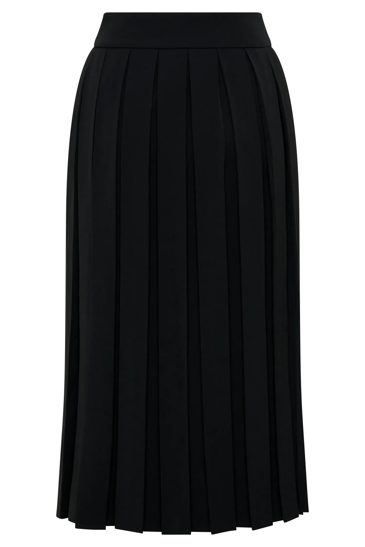 Sunny Pleated Midi Skirt - Black