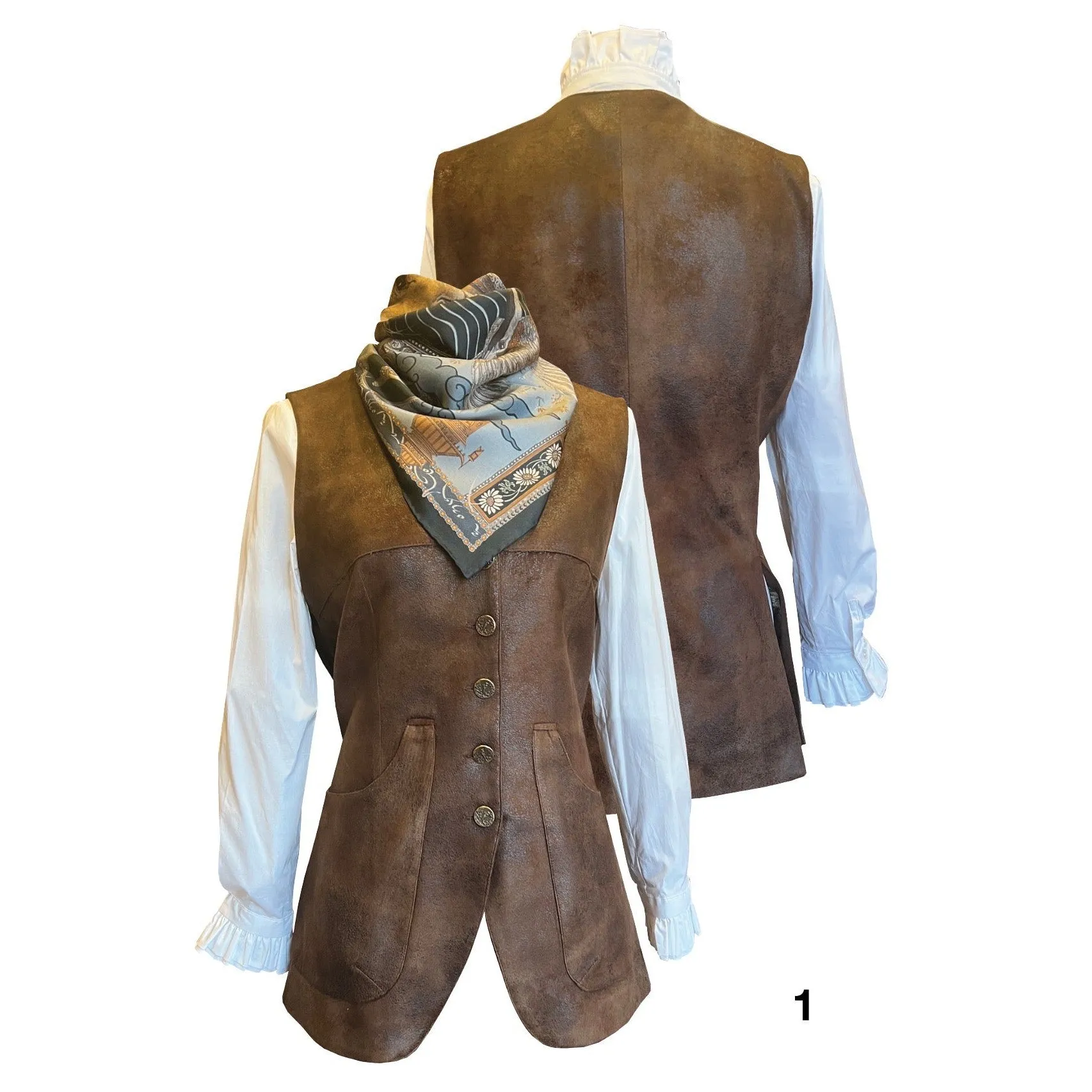 T.ba Ladies Chaleco Tiradora Faux Suede Shooting Vest