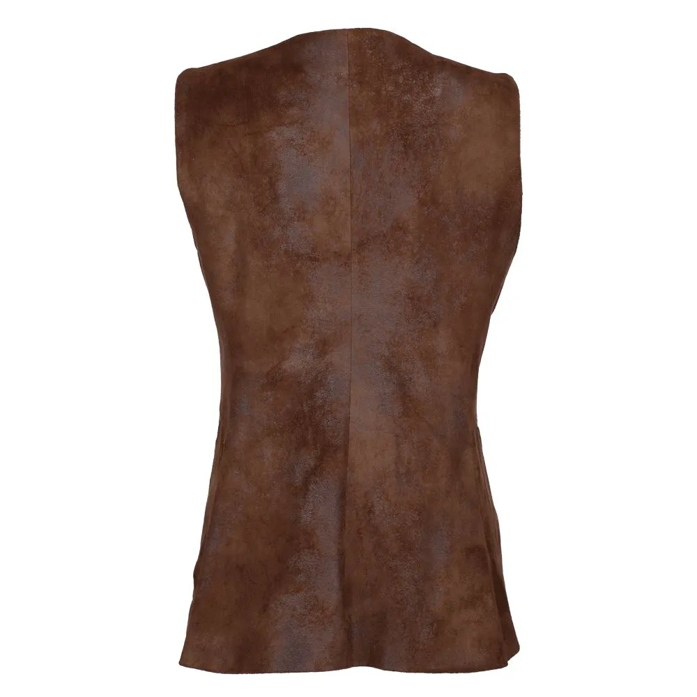 T.ba Ladies Chaleco Tiradora Faux Suede Shooting Vest