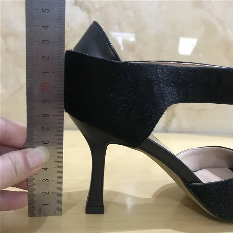 TEEK - Black Square Step Out Heels