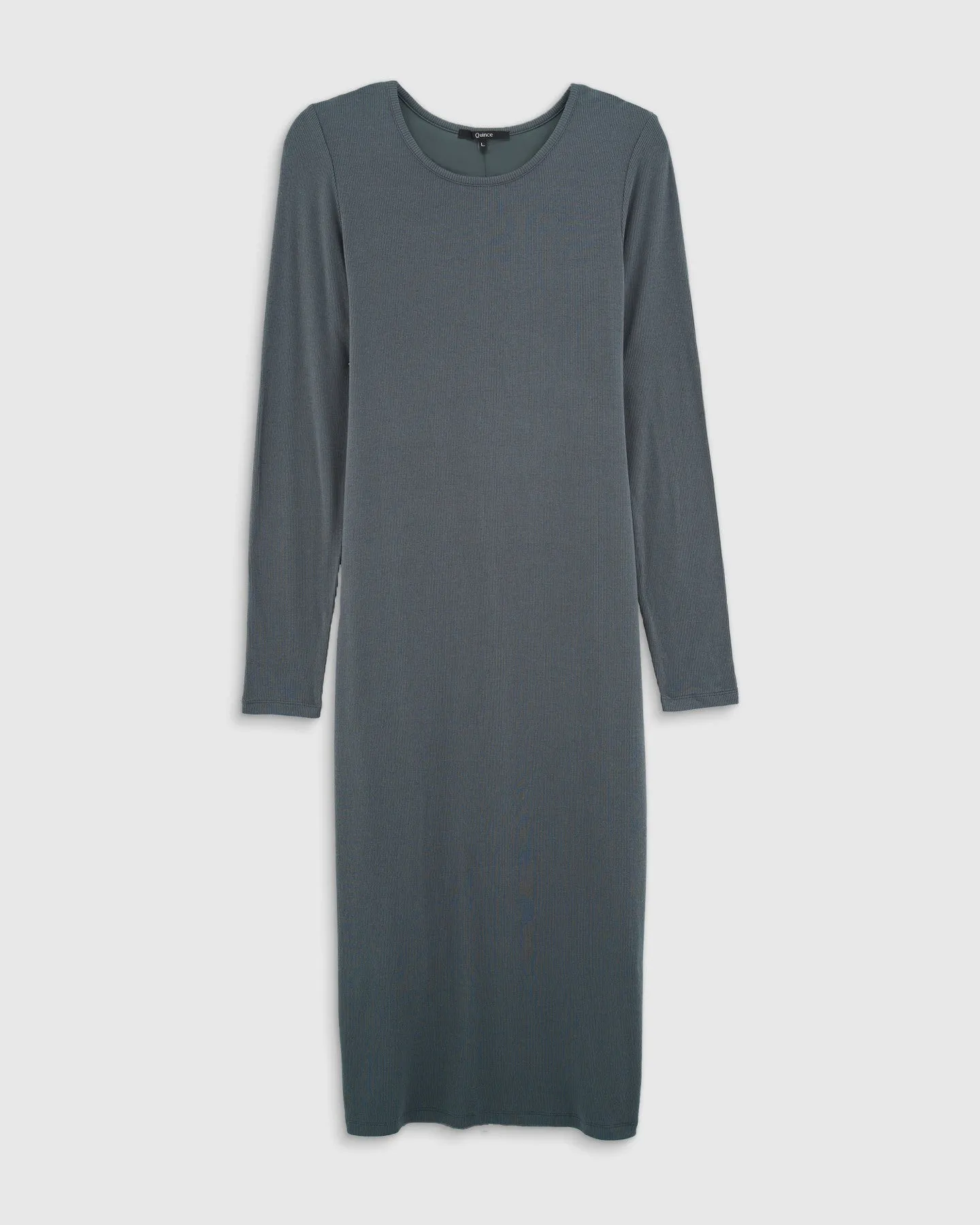 Tencel Rib Knit Long Sleeve Dress