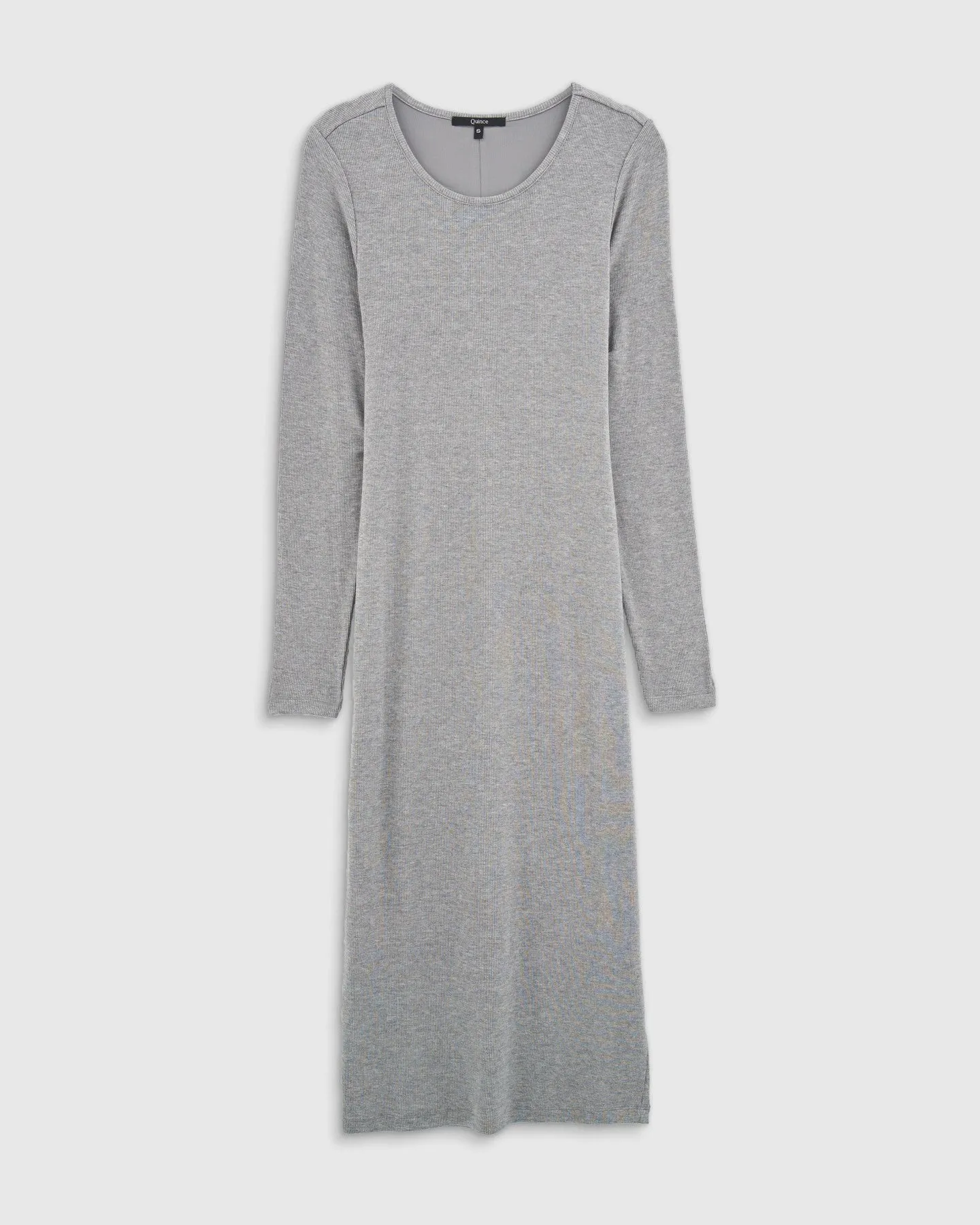 Tencel Rib Knit Long Sleeve Dress