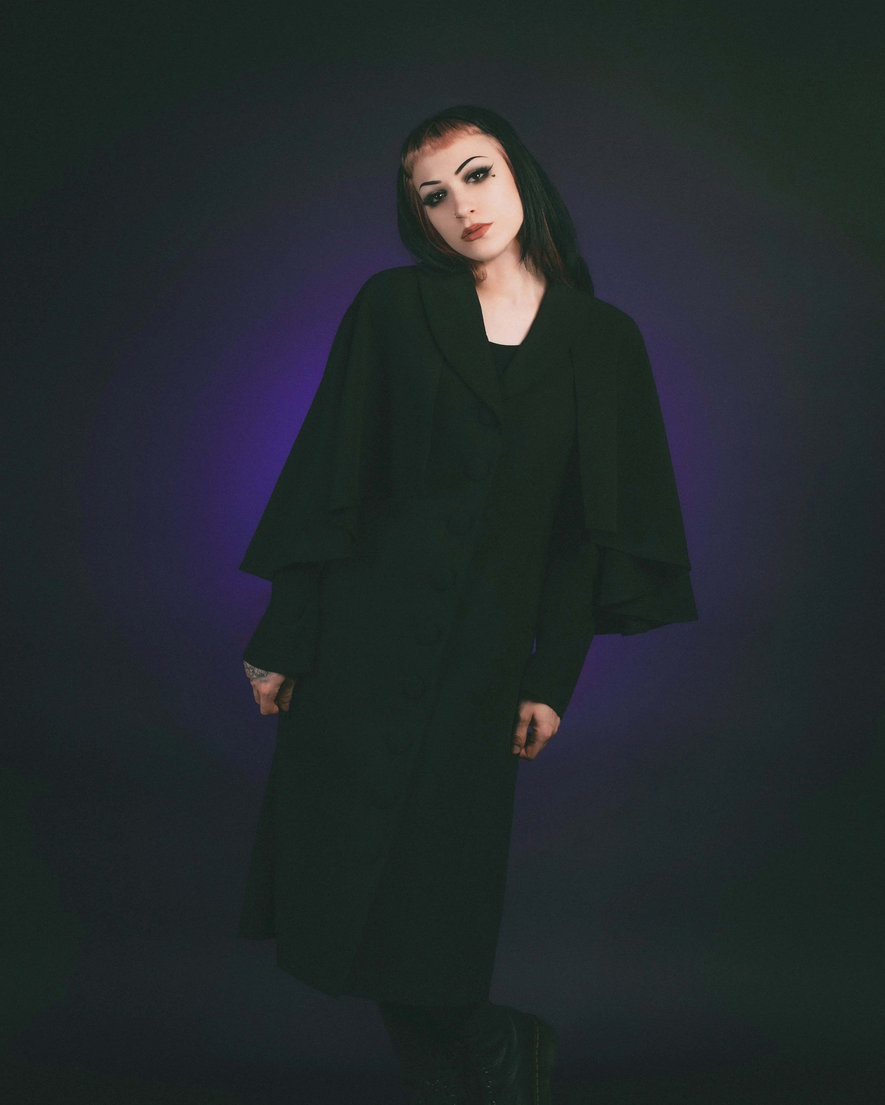 The Full-Length Nevermore Caped Coat