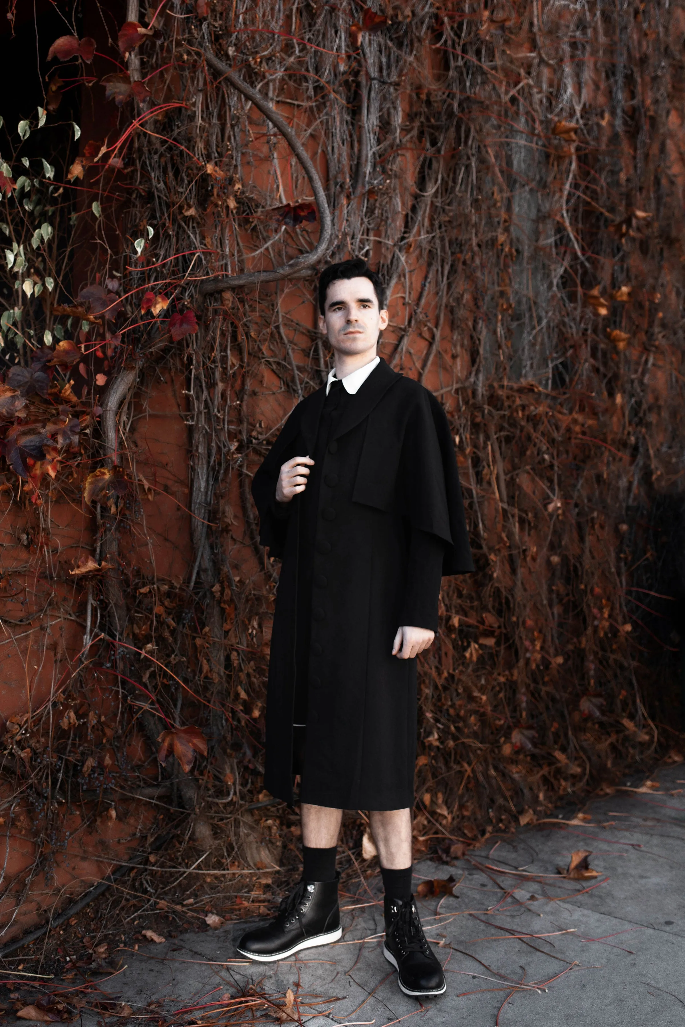 The Full-Length Nevermore Caped Coat