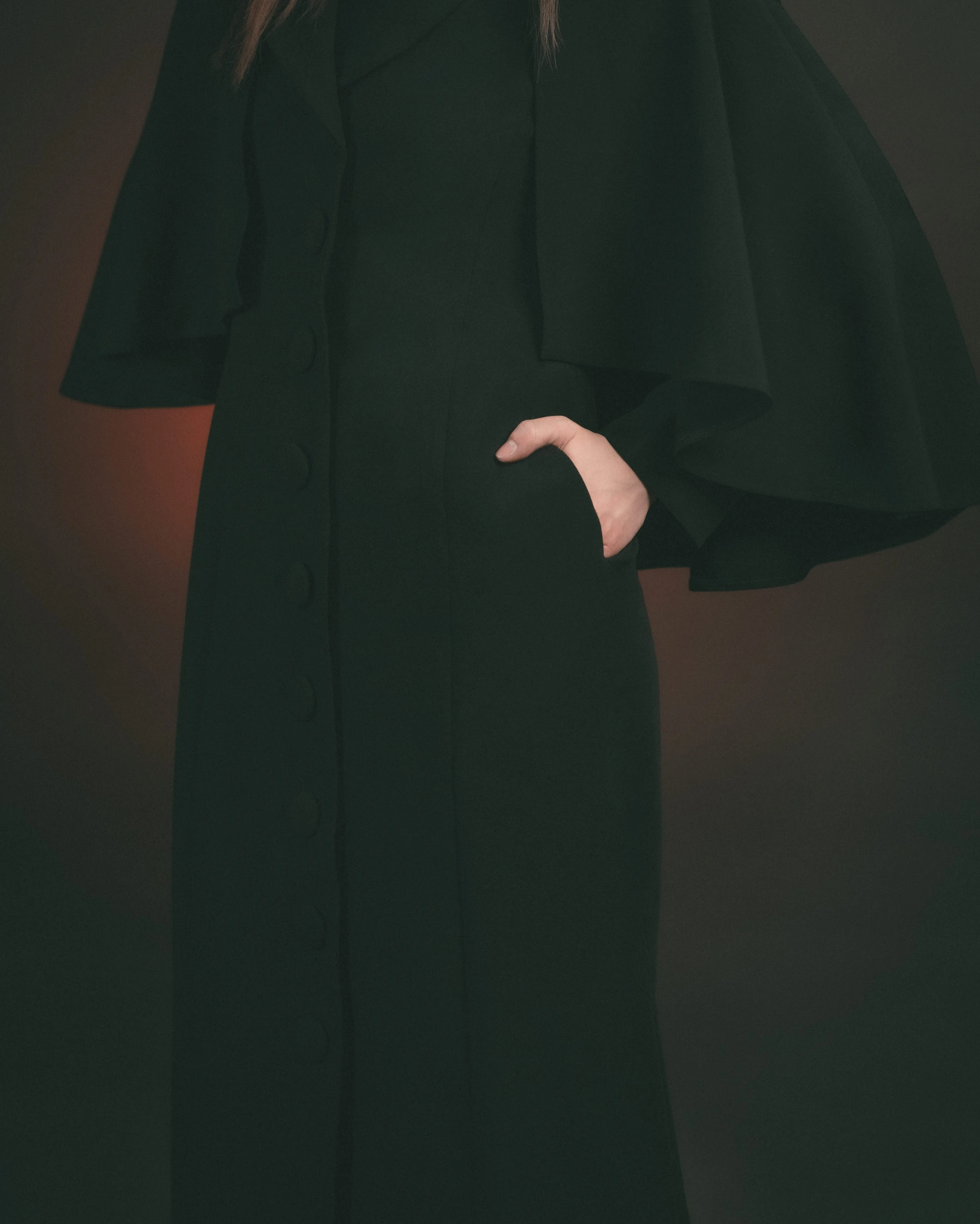 The Full-Length Nevermore Caped Coat