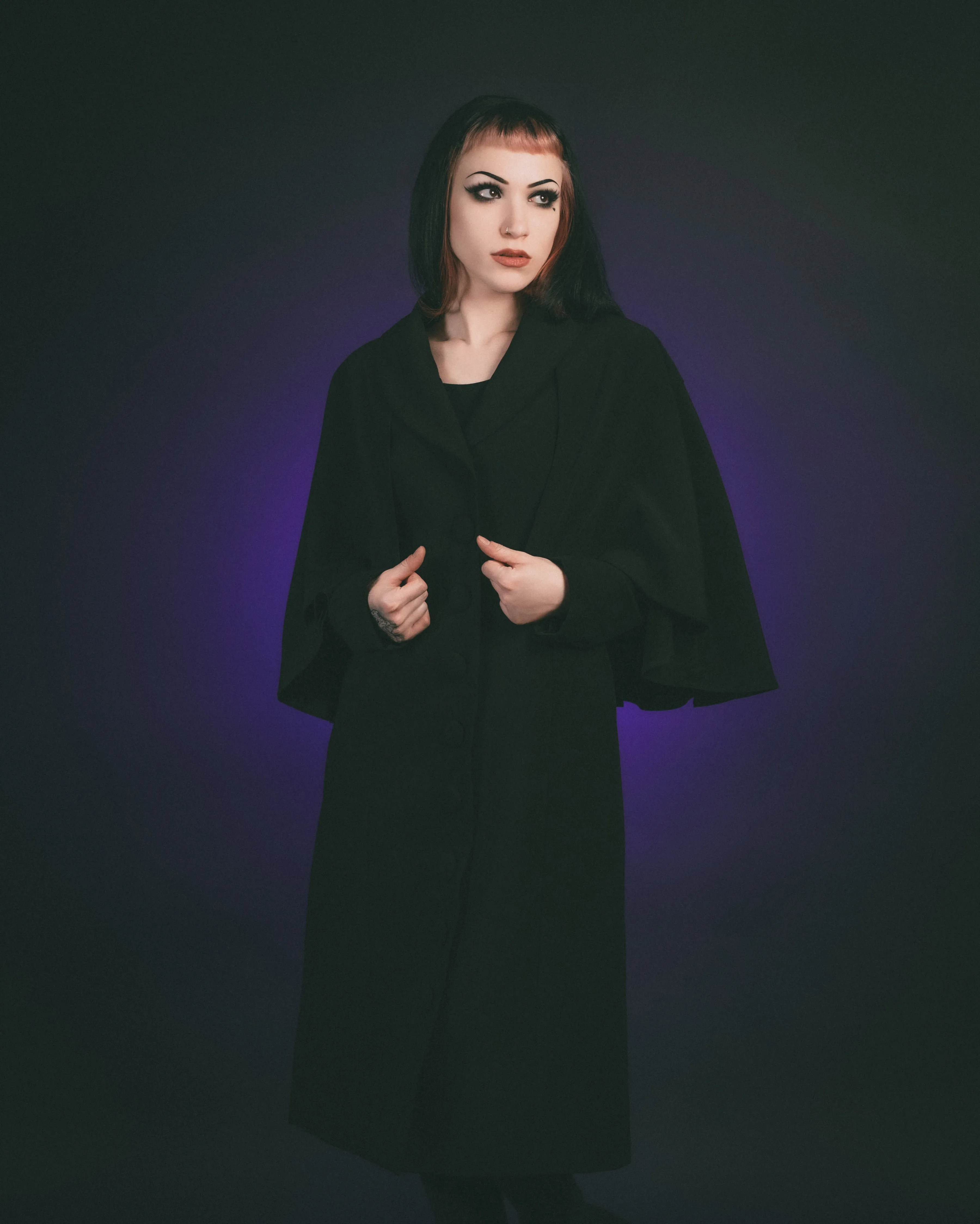 The Full-Length Nevermore Caped Coat