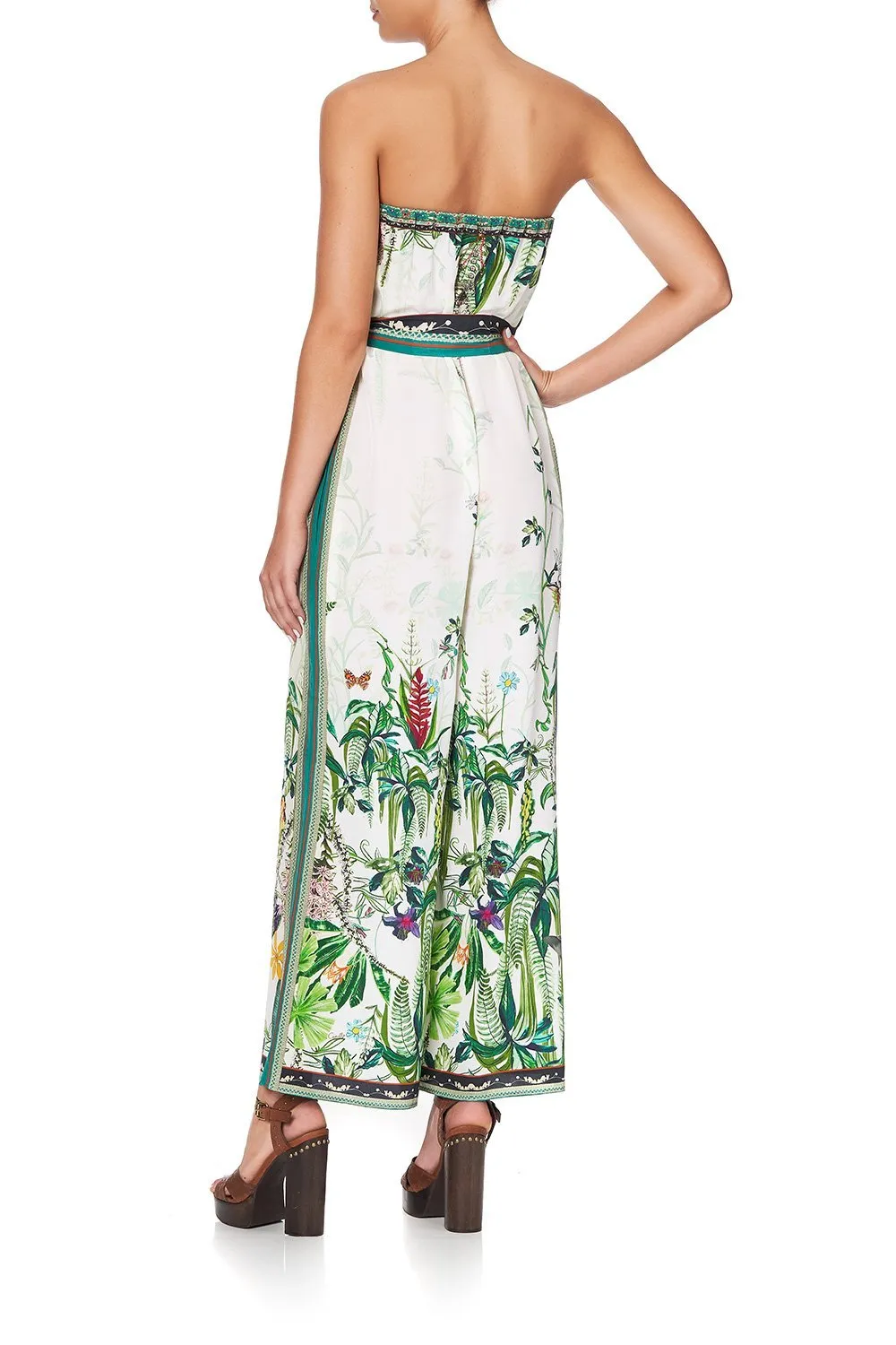 TIE WAIST STRAPLESS JUMPSUIT DAINTREE DARLING