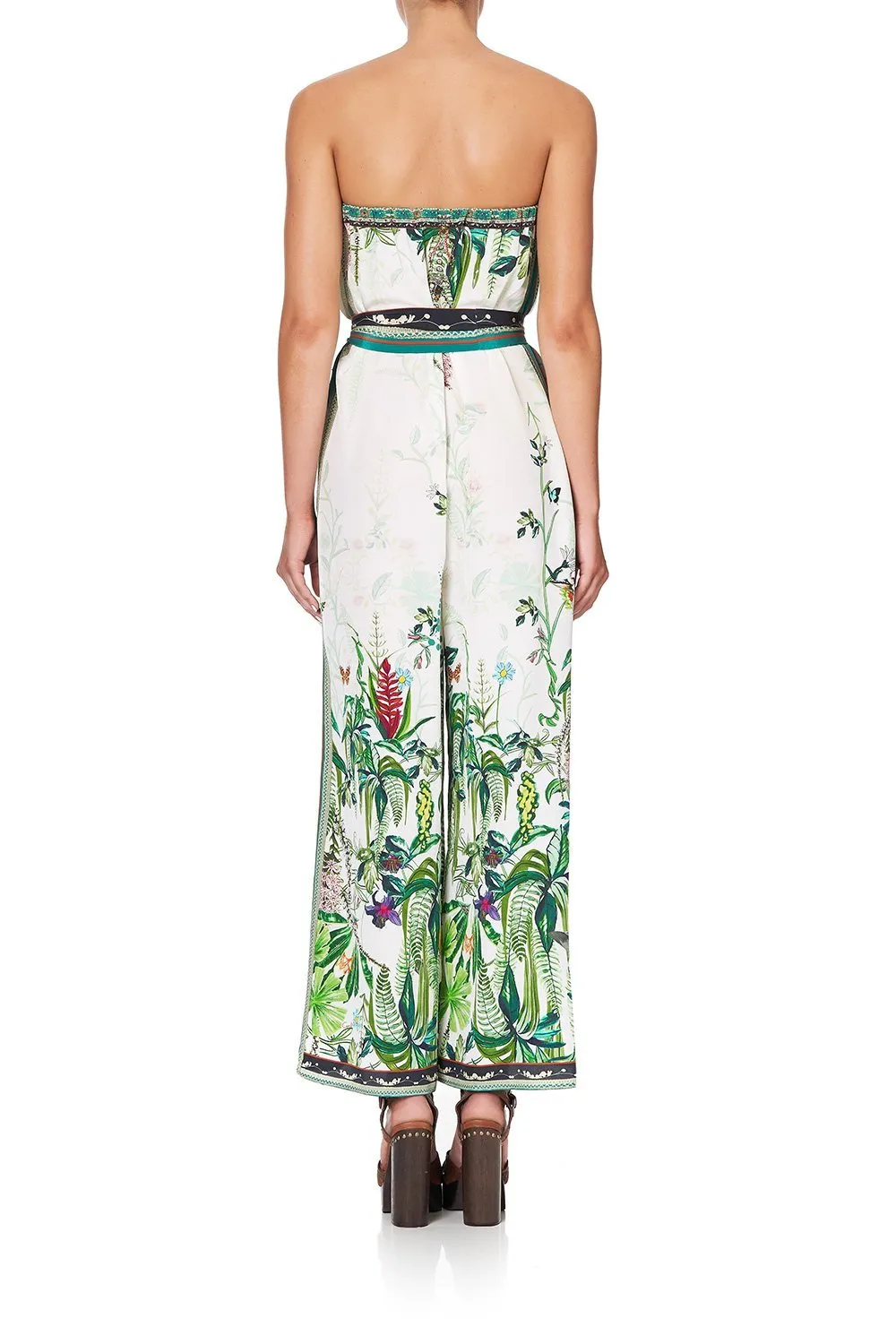 TIE WAIST STRAPLESS JUMPSUIT DAINTREE DARLING