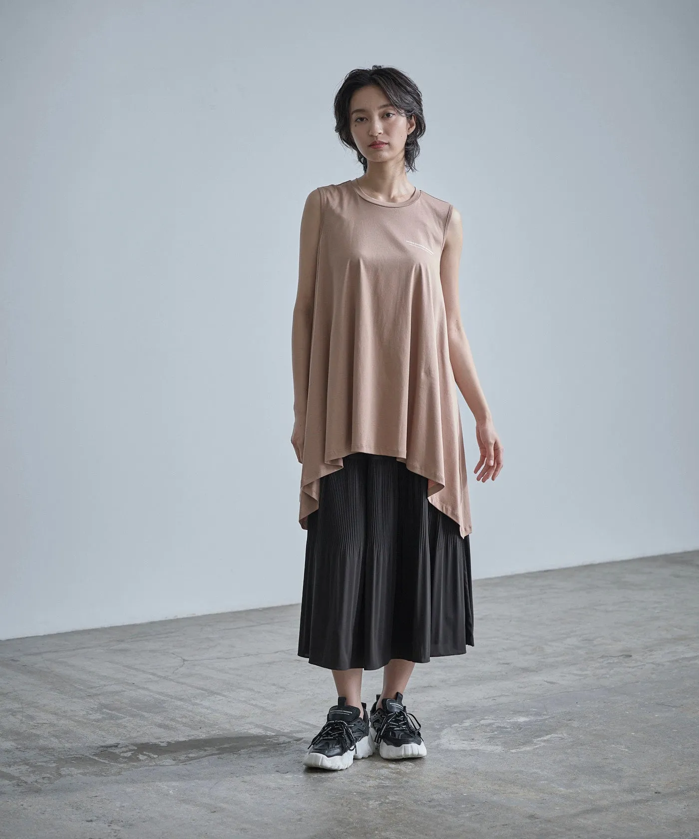 Tier-Pleated Skirt