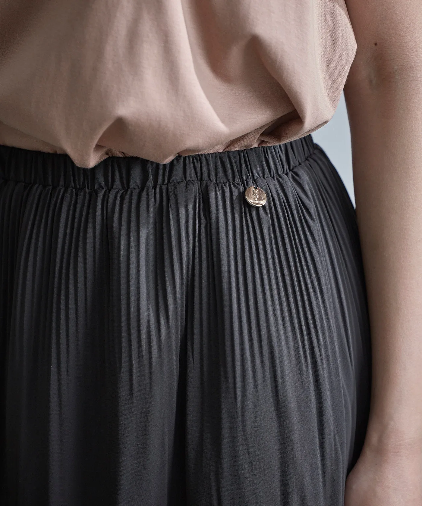 Tier-Pleated Skirt