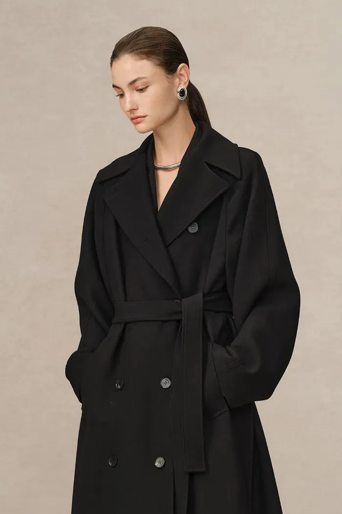 Tomi Trench Coat in Wool Twill