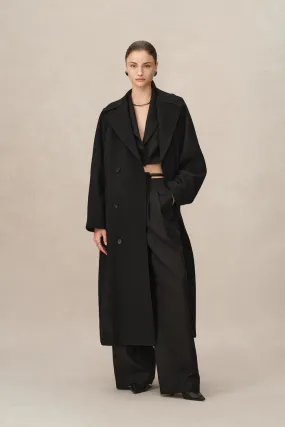 Tomi Trench Coat in Wool Twill