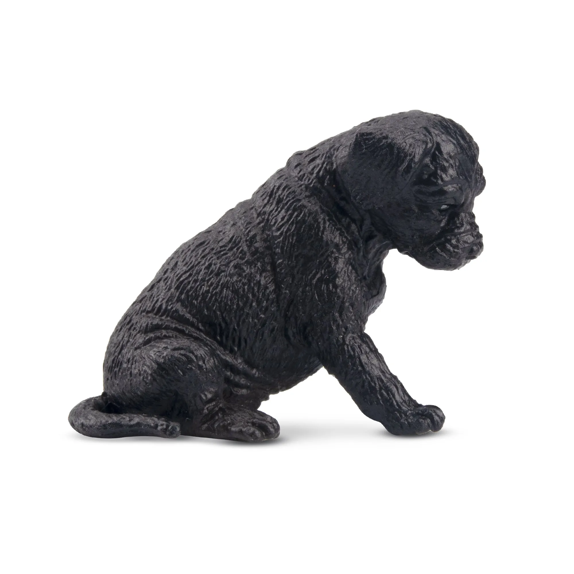 Toymany Mini Sitting Black Great Dane Puppy Figurine Toy