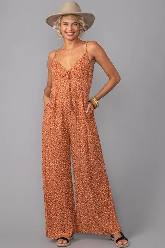 VINTAGE STYLE WIDE LEG JUMPSUIT