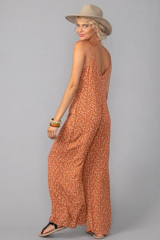 VINTAGE STYLE WIDE LEG JUMPSUIT