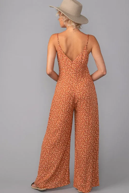 VINTAGE STYLE WIDE LEG JUMPSUIT