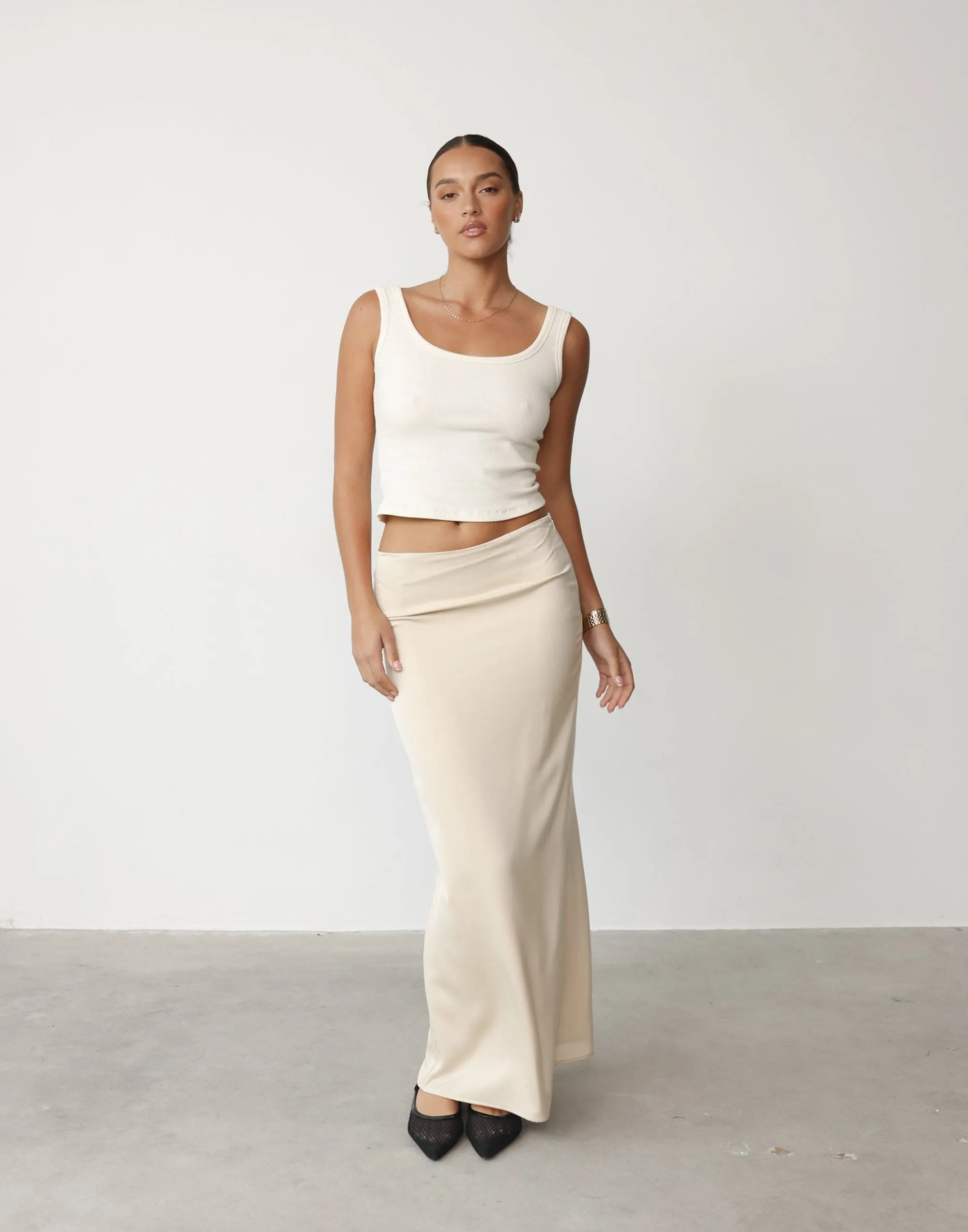 Viviana Maxi Skirt (Ivory)