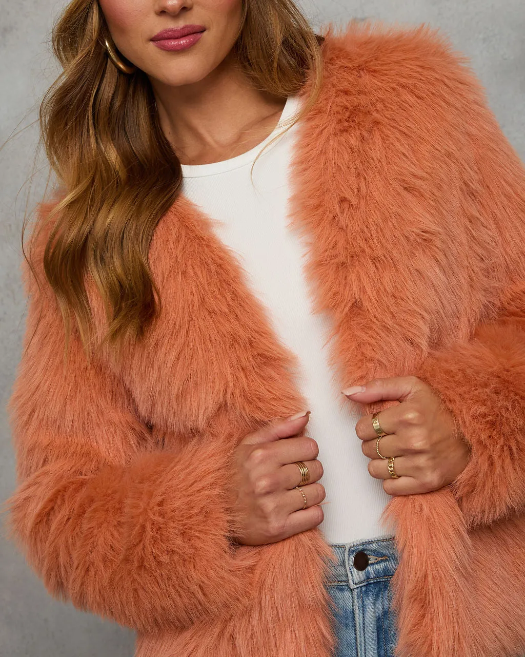 Warm Gather Faux Fur Coat