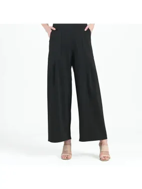 Wide Leg Pocket Pant in Black by Clara Sun Woo