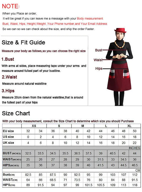 Wine Red Fashion Wool Skirt With Flower Lace Boho Skirt Warm Maxi Skirt (1431)