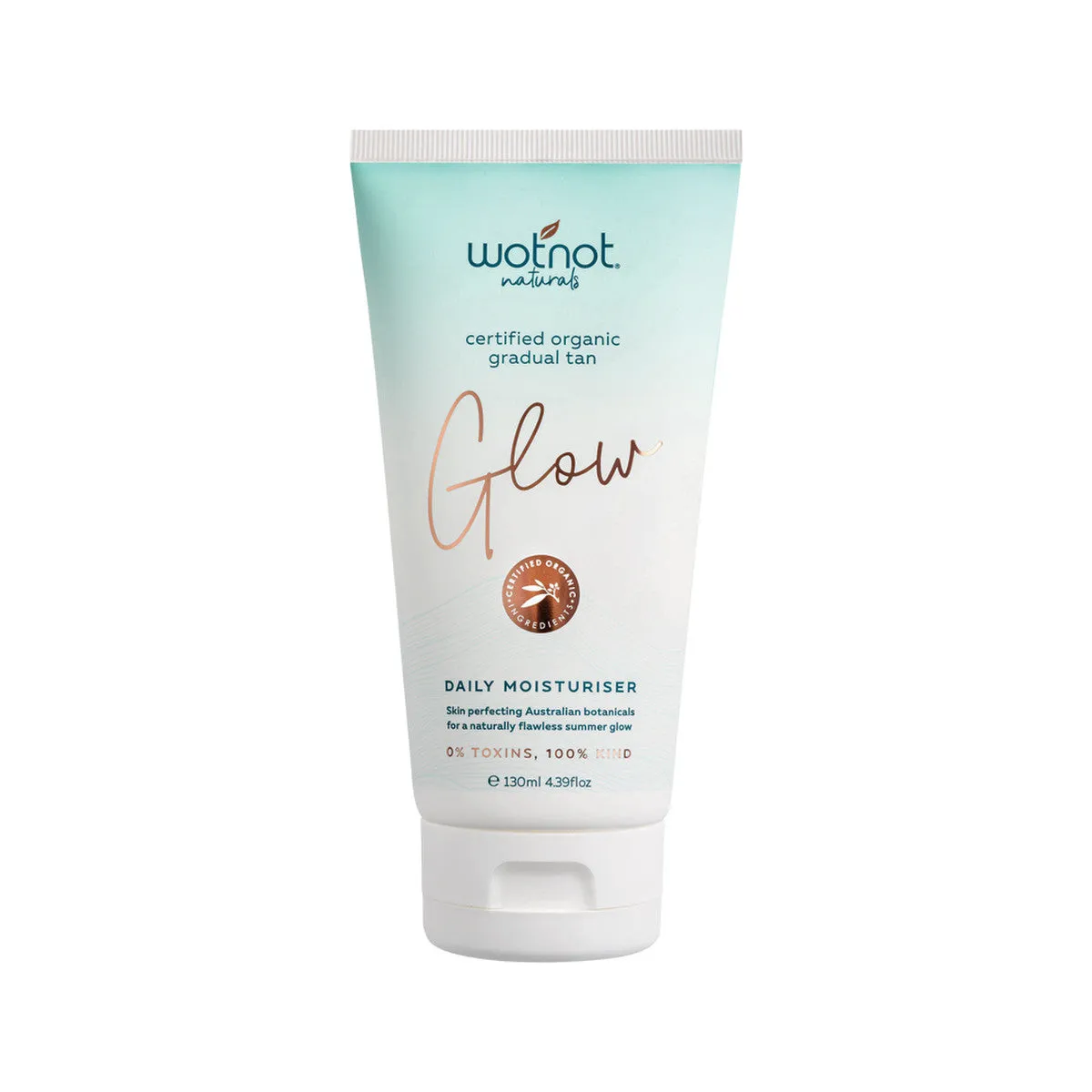 Wotnot Naturals Glow Certified Organic Gradual Tan Everyday Lotion 130mL *Toxin-Free Tan*