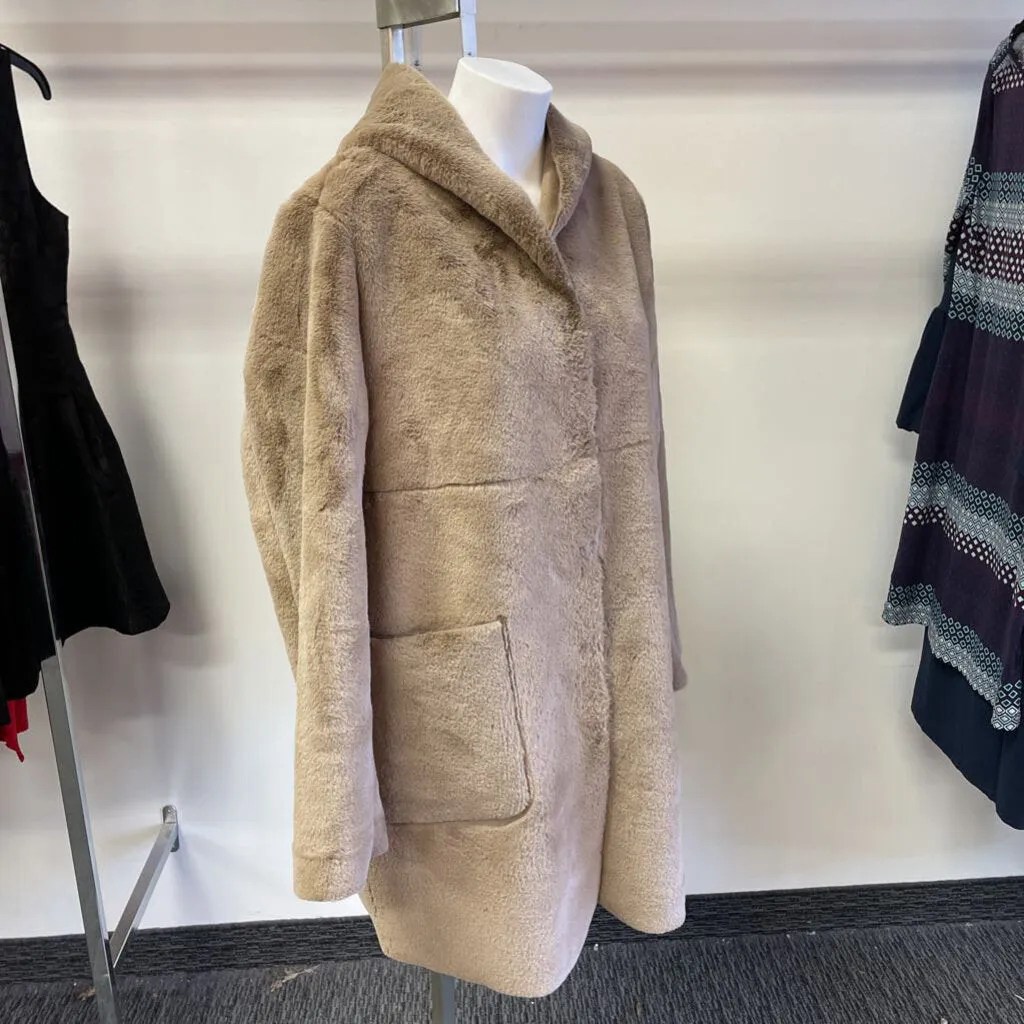 Zara reversible faux fur/suede coat XL